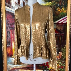 May Celine Sequin Gold Jacket